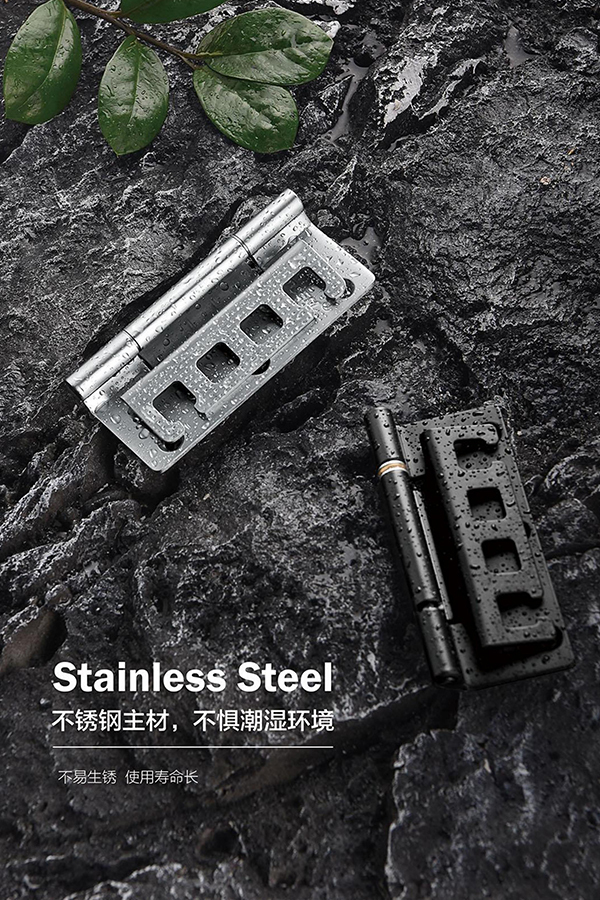 Special hinge for cast aluminum doors