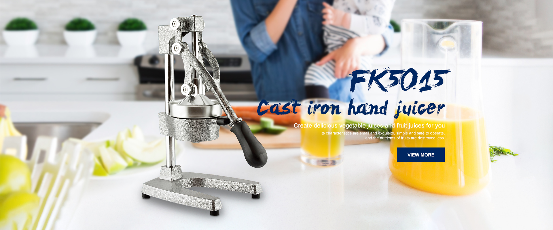 Hand pressure juicer