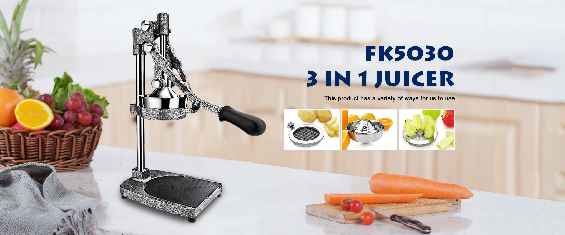 Hand pressure juicer