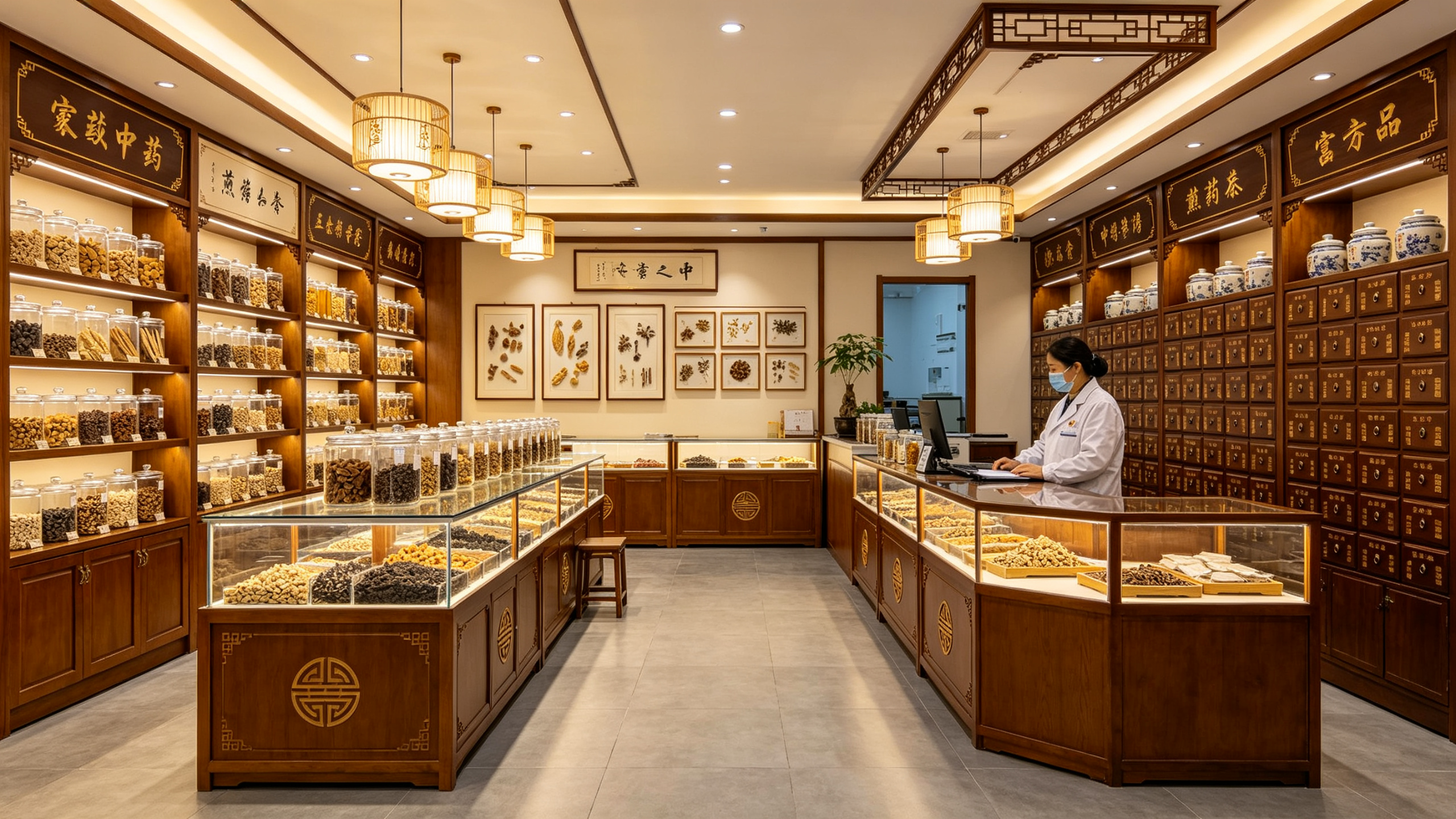 郑州颂福展柜 药店展柜定制 药房钢木烤漆药柜处方柜