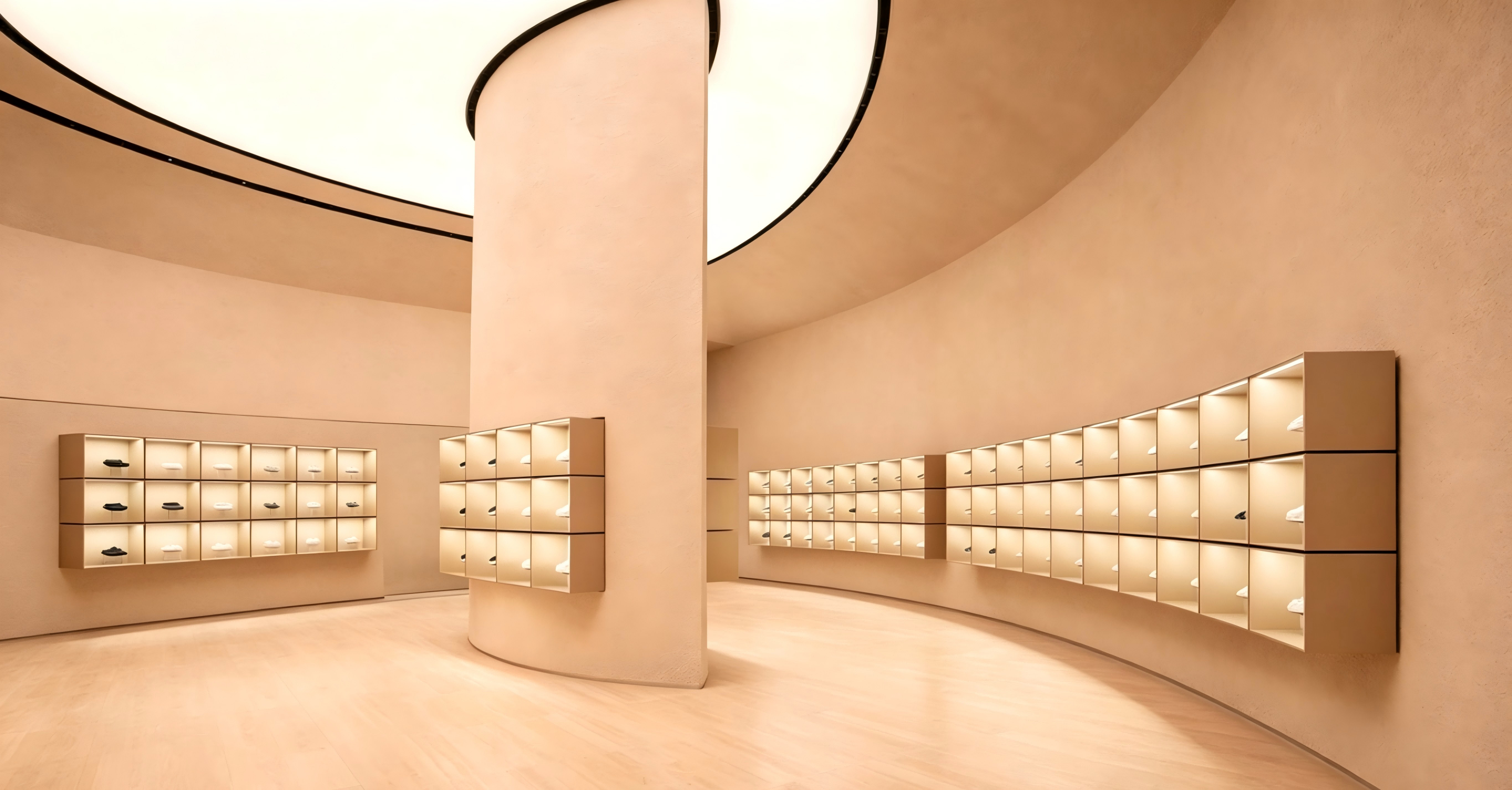 郑州颂福展柜 高端化妆品展柜定制 美妆店展柜实景